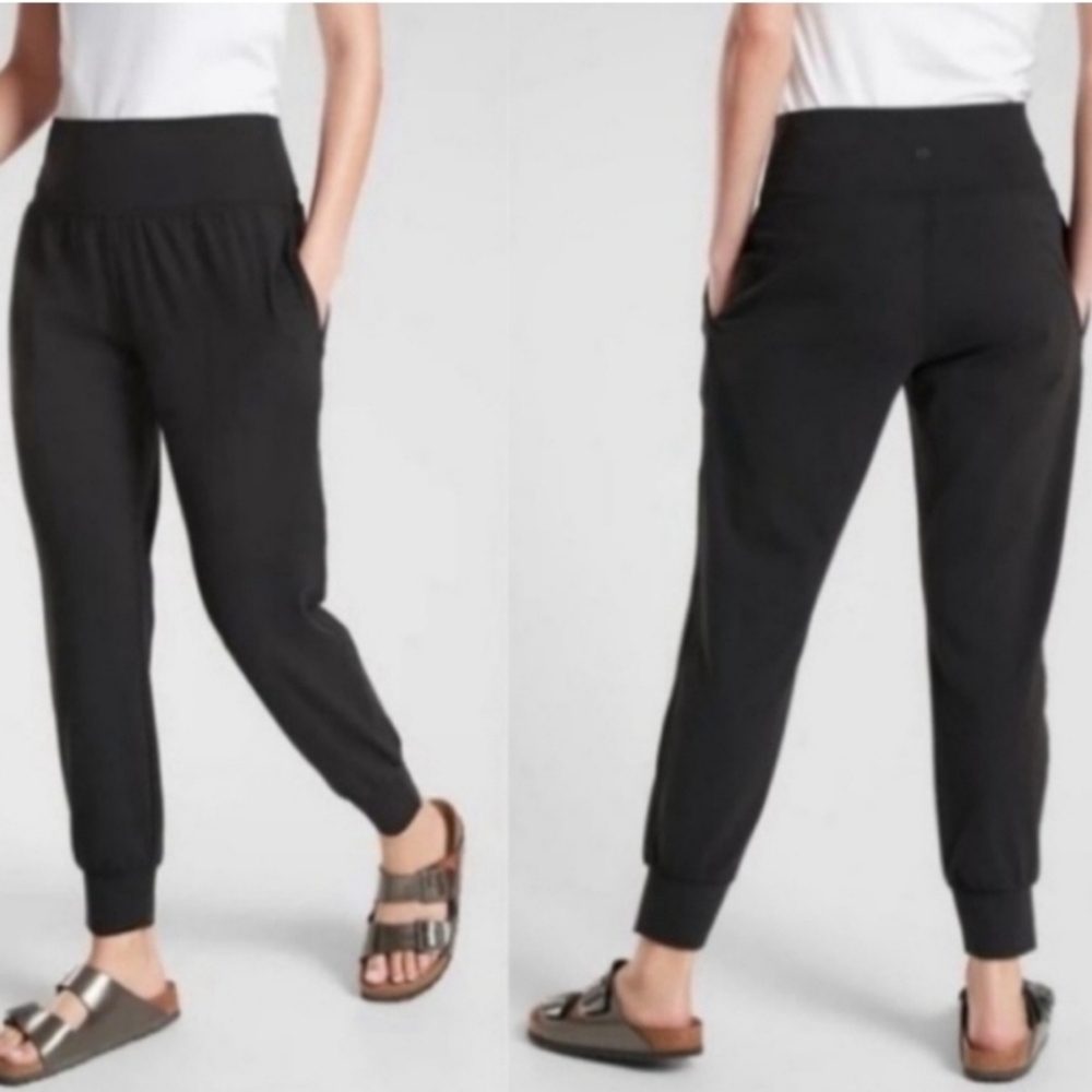 Athleta Cruise Powervita Jogger Black High Rise Women Medium
